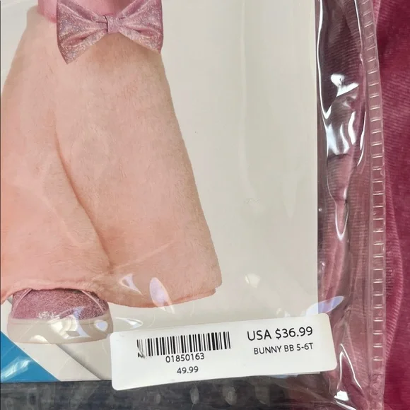 Spirit Pink Plush Bunny Costume for Toddler 5/6 - Picture 3 of 7